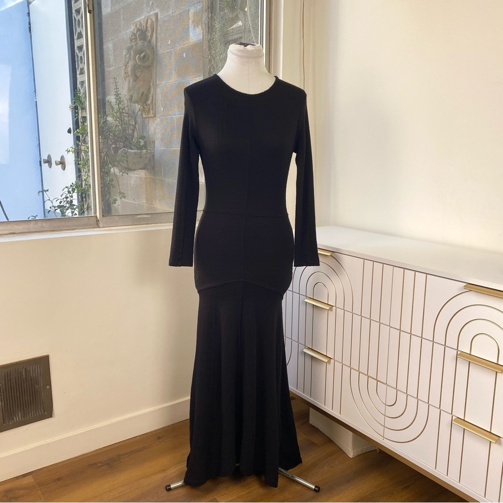 Elegant Black Long Sleeve Dress